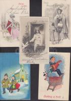 5 db régi újévi üdvözlőlap / 5 New Year greeting cards