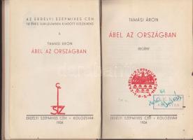 Tamási Áron: Ábel az országban, Erdélyi Szépmíves Céh Kiadó, Kolozsvár - A kiadó 10 éves jubileumára kiadott díszkiadás, jó állapotban