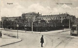 Zagreb grammar school with tram (fa)