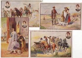 4 db-os Petőfi sorozat grafikus lap