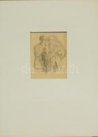 cca 1930 Ék Sándor (1902-1975) 4 db ceruzarajza, mindegyik a (az 1972-es műcsarnoki gyűjteményes kiá...