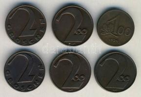 Ausztria 1924-26. 2Gr (5x) + 100K T:2,2-