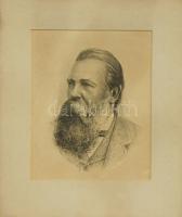 cca 1930 Ék Sándor (1902-1975) (Alexander Keil néven): 4 db könyomat: Hruscsov, Marx, Engels, Moloto...