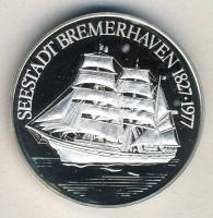 Németország "Seestadt Bremerhaven 1827-1977" Ag emlékérem 20g T:PP