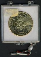 NSZK 1972. "München" aranyozott fém emlékérem eredeti plombált ÁPV tokban T:P