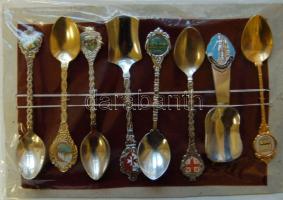 ~1960  8 db fém emlékkanál, ebből 2 db ezüstözött