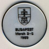 1989. "II. Fedettpályás Atlétikai EB Budapest" díjérem eredeti díszdobozban. Szign:Bertoni...