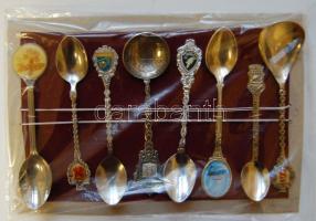 ~1960  8 db fém emlékkanál, ebből 3 db ezüstözött