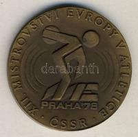 Csehszlovákia 1978. "XII. Atlétika EB Prága" Br emlékérem szign.: V.Housa S.Bursik T:2 / Czechoslovakia 1978. " 12th European Championships Athletics" Br medallion T:2