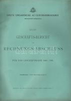 1901 A Kőbányai Első Magy. Sörfőző Rt. üzleti jelentése német nyelven; Kertész József nyomdája