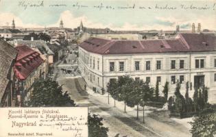 Nagyvárad main street with military barracks