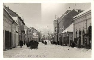 Csíkszereda Kossuth street in winter