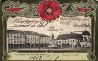 Marosvásárhely main square litho