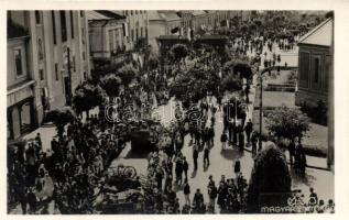 Marosvásárhely entry of the Hungarian troops, NS flag