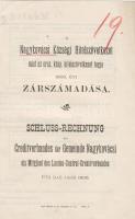 1904 A Nagykovácsi Községi Hitelszövetkezet zárszámadása; Bagó Márton és fia Bp. II. ker
