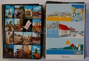 Dánia kb. 220 db modern képeslap, közte Bornholm-szigetek, sok érdekesség