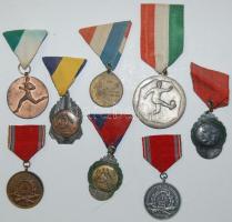 1958. "Önkéntes tűzoltói szolgálatért" 5 + 10 éves érdemérem, szalaggal T:2 + 6db különféle díjérem szalaggal T:vegyes