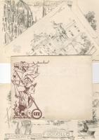 1933 Jamboree illusztrált levélpapírral / Briefumschlag mit Jamboree-Graphik und Briefpapier