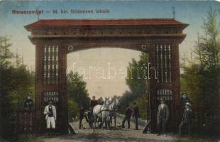 Rimaszombat agricultural school gates