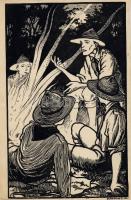 1926 Márton eredeti cserkész tusrajz/Orig. Tuschzeichen sign. Márton