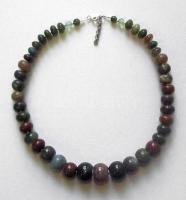 Indiai achát nyaklánc ezüst (Ag) szerelékkel