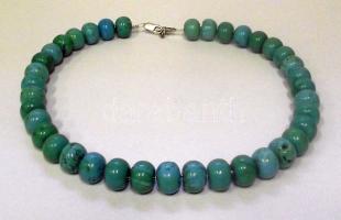 Stabilizált türkiz nyaklánc ezüst (Ag) szerelékkel