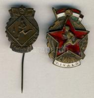 1953."MHK" Br sportjelvény + "LMHK kiváló" zománcozott sportjelvény T:2