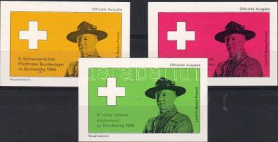 1966 3 db svájci levélzáró/3 schweizerische Vignetten