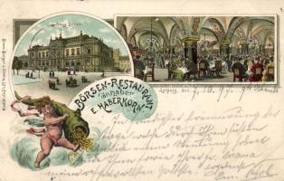 1897 Leipzig Börsen Restaurant litho