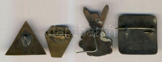4db különböző turista jelvény,mindegyik zománcozott /4 enamelled tourist pins