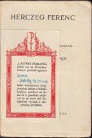 1941 Herczeg Ferenc félszázados tagságának alkalmára, írták a Petőfi Társaság tagjai, Singer és Wolf...