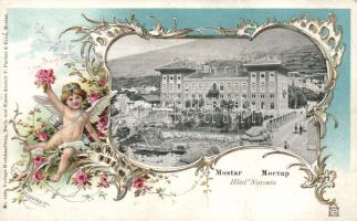 Mostar Hotel Narenta litho s: E. Döcker