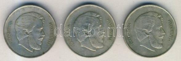 1947. 5Ft Ag (3x) "Kossuth" T:3