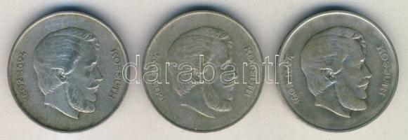 1947. 5Ft Ag (3x) "Kossuth" T:3