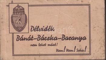 1920 Délvidék Bánát - Bácska - Baranya nem lehet másé! 18 db grafikai képeslapot tartalmazó képeslapfüzet