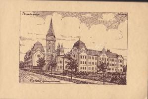 1920 Délvidék Bánát - Bácska - Baranya nem lehet másé! 18 db grafikai képeslapot tartalmazó képeslap...