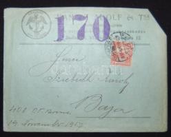 1907 Kánitz Adolf budapesti cipőfelsőrészgyár díszes levélpapír + boríték