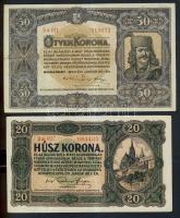 1920. 20K + 50K "Orell Füssli Zürich" T:II,III+