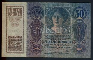 1914. 50K főtípus, felülbélyegzés nélkül T:III-(kis szakadás)
