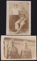 5 db katonai fotólap + 1 db gyermeklap az 1910-es évekből