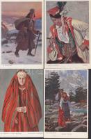 11 db jó minőségű, használatlan folklór képeslap / 11 unused folklore cards