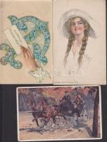 30 db vegyes háború előtti motívumlap közte lithok is / 30 mixed topic cards