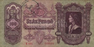 1930. 100P (3x) "E", "*E", egyiken hamis Német 3. Birodalmi felülbélyegzéssel T:II,III