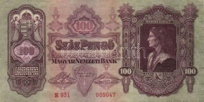 1930. 100P (3x) "E", "*E", egyiken hamis Német 3. Birodalmi felülbélyegzéssel T:...