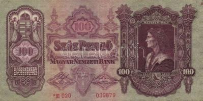 1930. 100P (3x) "E", "*E", egyiken hamis Német 3. Birodalmi felülbélyegzéssel T:...