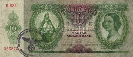 1936. 10P (2x) egyiken hamis Német 3. Birodalmi felülbélyegzéssel T:II,III