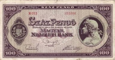1945. 100P (2x) eltérő színváltozatok! T:III