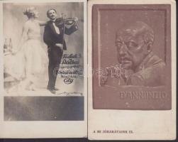 10 db vegyes régi, jó motívumlap, közte dombornyomott lithok is / 10 mixed topic cards