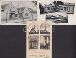 13 db háború előtti magyar városképes lap / 13 Hungarian town-view cards