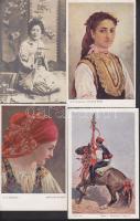 6 db használatlan háború előtti folklórlap / 6 unused folklore cards
